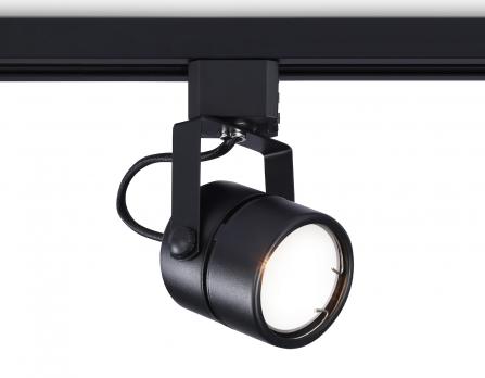 Трековый однофазный светильник со сменной лампой GL5102 BK черный GU10 max 12W Ambrella light