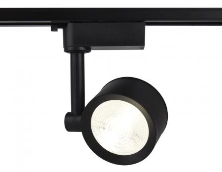 Трековый однофазный светодиодный светильник GL6391 BK черный LED 7W 4200K 24° Ambrella light