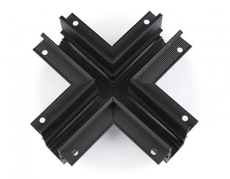 Коннектор х-образный для встраиваемого шинопровода Magnetic GL3358 BK черный 170*170*46,8 Ambrella light