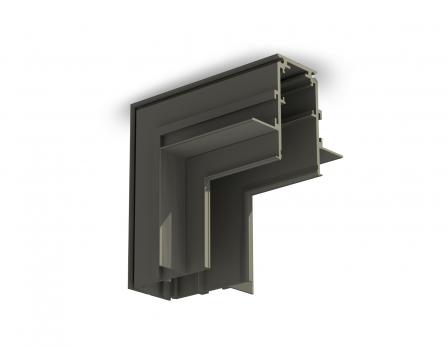 Коннектор угловой внутренний для встраиваемого шинопровода Magnetic GL3363 BK черный 85*85*H60 Ambrella light