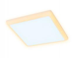 Встраиваемый cветодиодный светильник с подсветкой DCR337 24W+6W 6400K/3000K 85-265V 230*230*32 (A210*210) Ambrella light