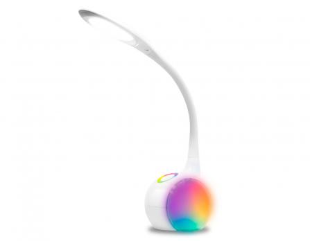 Светодиодная настольная лампа с RGB подсветкой DE532 WH белый LED 4200K+RGB 7.5W Ambrella light