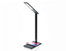 Светодиодная настольная лампа с беспроводной зарядкой и USB портом DE582 BK черный LED 2700-6400K 6W Ambrella light
