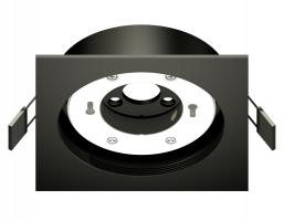 Корпус светильника встраиваемый C8062 SBK черный песок 110*110*H40mm Out2mm GX53 Ambrella light