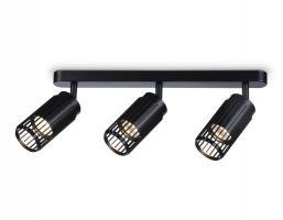 Настенно-потолочный  поворотный спот со сменной лампой  TN51690/3 BK черный GU10/3 260*60*180 Ambrella light