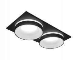 Встраиваемый точечный светильник TN319/2 SBK черный песок GU5.3 182*92*40 Ambrella light