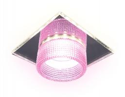 Встраиваемый точечный светильник TN356 CH/PI хром/розовый GU5.3+3W (LED COLD) 95*95*45 Ambrella light