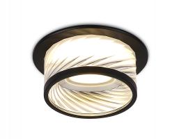 Встраиваемый светильник TN1252 SBK/CL черный песок/прозрачный GU5.3 D98*58 Ambrella light