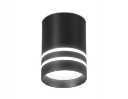Накладной светодиодный точечный светильник TN242 BK/S черный/песок LED 4200K 12W D80*100 Ambrella light