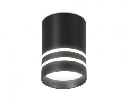 Накладной светодиодный точечный светильник TN242 BK/S черный/песок LED 4200K 12W D80*100 Ambrella light