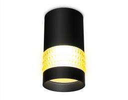 Накладной точечный светильник TN375 SBK/TI черный песок/янтарь GU5.3 D65*117 Ambrella light