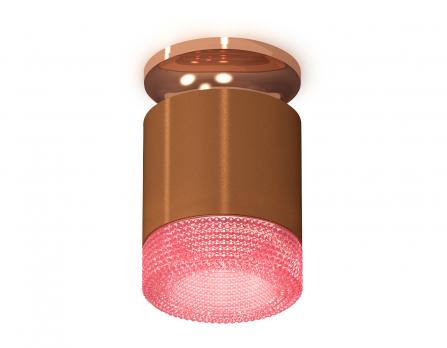 Комплект накладного светильника с композитным хрусталем XS7404142 SCF/PPG/PI кофе песок/золото розовое полированное/розовый MR16 GU5.3 (N7930, C7404, N7193) Ambrella light