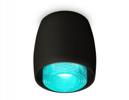 Комплект накладного светильника с композитным хрусталем XS1142023 SBK/BL черный песок/голубой MR16 GU5.3 (C1142, N7194) Ambrella light