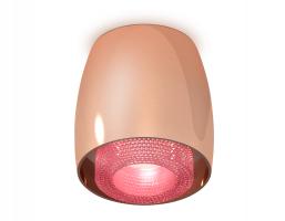 Комплект накладного светильника с композитным хрусталем XS1144011 PPG/PI золото розовое полированное/розовый MR16 GU5.3 (C1144, N7193) Ambrella light