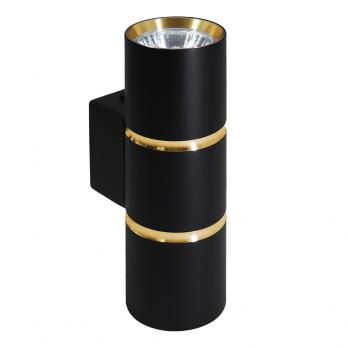 Светильник  настенный Feron ML1860 ZEN MR16 35W, 230V, 2*GU10, черный, золото IP20