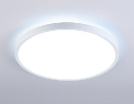 Потолочный светодиодный светильник с подсветкой FZ3001 WH белый IP44 24W+10W 6400+6400К D290*40 (Без ПДУ) Ambrella Light