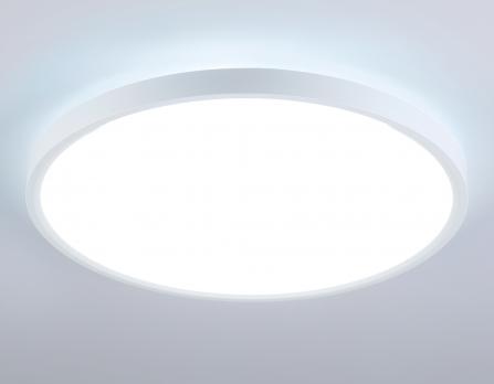 Потолочный светодиодный светильник с подсветкой FZ3005 WH белый IP44 33W+10W 6400+6400К D375*40 (Без ПДУ) Ambrella Light
