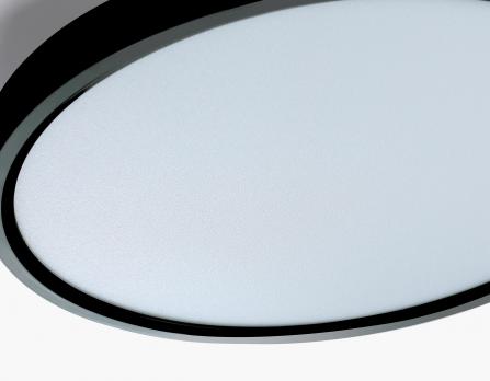 Потолочный светодиодный светильник с подсветкой FZ3050 BK черный IP44 24W+10W 6400+6400К D290*40 (Без ПДУ) Ambrella Light