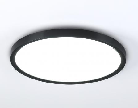 Потолочный светодиодный светильник с подсветкой FZ3055 BK черный IP44 33W+10W 6400+6400К D375*40 (Без ПДУ) Ambrella Light