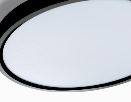Потолочный светодиодный светильник с подсветкой FZ3055 BK черный IP44 33W+10W 6400+6400К D375*40 (Без ПДУ) Ambrella Light