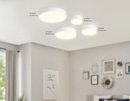 Потолочный светодиодный светильник FV5511 WH белый LED 15W 3000K D120*58 (Без ПДУ) Ambrella Light