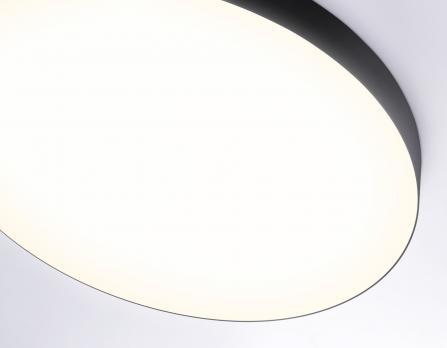 Потолочный светодиодный светильник FV5537 BK черный LED 90W 3000K D600*58 (Без ПДУ) Ambrella Light