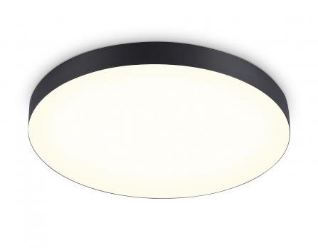 Потолочный светодиодный светильник FV5537 BK черный LED 90W 3000K D600*58 (Без ПДУ) Ambrella Light