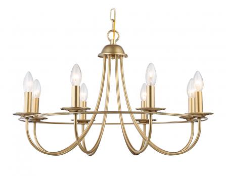 Подвесная люстра со сменной лампой TR9616/8 CGD золото E14*8 max 40W D690*770 Ambrella Light