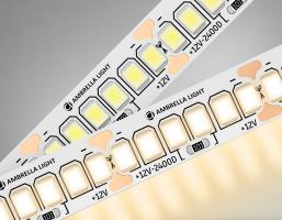 Светодиодная лента Ambrella Light GS1401 2835 240Led /17W m/ 12V IP20 3000K 5m/кратность резки 25mm