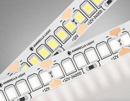 Светодиодная лента Ambrella Light GS1402 2835 240Led /17W m/ 12V IP20 4500K 5m/кратность резки 25mm