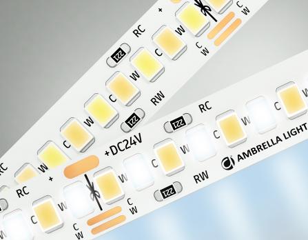 Светодиодная лента с регулировкой температуры света GS4151 2835 240Led /18W m/ 24V IP20 CCT 3000-650