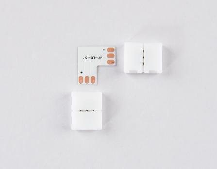 Соединитель угловой L для светодиодной ленты 2835 12/24V (3 конт.) GS6601 (10шт)