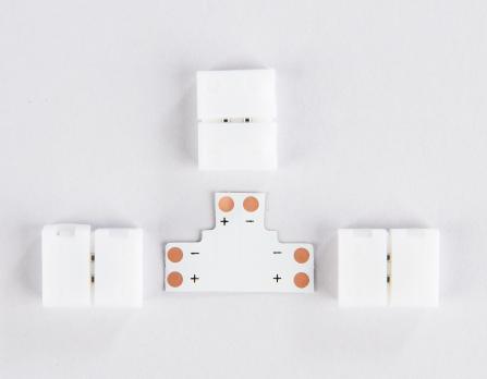 Соединитель T для светодиодной ленты 2835 12/24V (2 конт.) GS6901 (5шт)