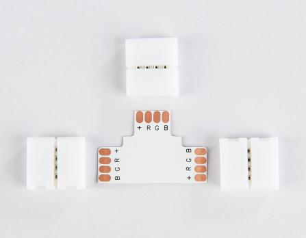 Соединитель T для светодиодной ленты 5050 12/24V (4 конт.) GS7001 (5шт)
