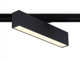 Трековый однофазный светодиодный светильник GL6765 BK черный LED 12W 3000K 300*22*48 Ambrella Light