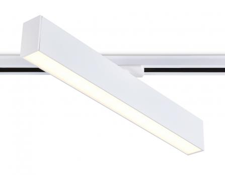 Трековый однофазный светодиодный светильник GL6769 WH белый LED 24W 3000K 600*22*48 Ambrella Light