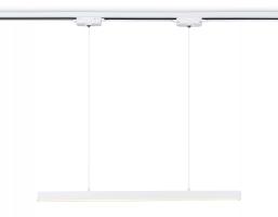 Трековый однофазный подвесной светодиодный светильник GL6782 WH белый LED 24W 3000K 600*22*1025 Ambrella Light