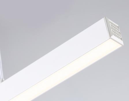 Трековый однофазный подвесной светодиодный светильник GL6782 WH белый LED 24W 3000K 600*22*1025 Ambrella Light
