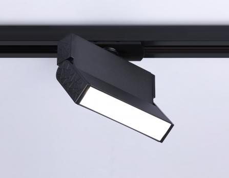 Трековый однофазный светодиодный светильник GL6803 BK черный LED 6W 4200K 115*22*87 Ambrella Light