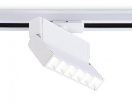 Трековый однофазный светодиодный светильник GL6812 WH белый LED 6W 4200K 24° 115*22*87 Ambrella Light