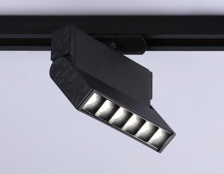 Трековый однофазный светодиодный светильник GL6814 BK черный LED 6W 4200K 24° 115*22*87 Ambrella Light
