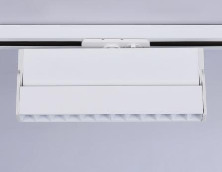 Трековый однофазный светодиодный светильник GL6815 WH белый LED 12W 3000K 24° 230*22*87 Ambrella Light