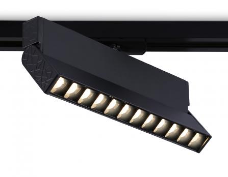 Трековый однофазный светодиодный светильник GL6817 BK черный LED 12W 3000K 24° 230*22*87 Ambrella Light