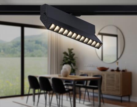 Трековый однофазный светодиодный светильник GL6817 BK черный LED 12W 3000K 24° 230*22*87 Ambrella Light