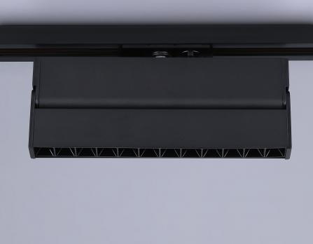 Трековый однофазный светодиодный светильник GL6817 BK черный LED 12W 3000K 24° 230*22*87 Ambrella Light