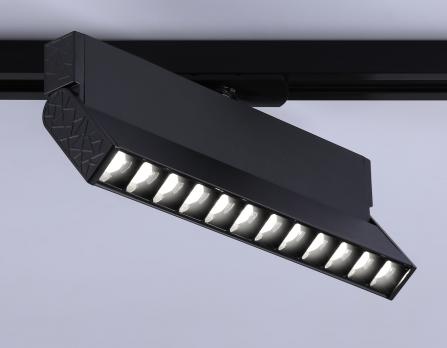 Трековый однофазный светодиодный светильник GL6819 BK черный LED 12W 4200K 24° 230*22*87 Ambrella Light