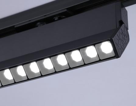 Трековый однофазный светодиодный светильник GL6819 BK черный LED 12W 4200K 24° 230*22*87 Ambrella Light