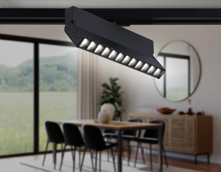 Трековый однофазный светодиодный светильник GL6819 BK черный LED 12W 4200K 24° 230*22*87 Ambrella Light