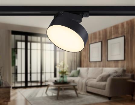 Трековый однофазный светодиодный светильник GL6839 BK черный LED 15W 3000K D115*80 Ambrella Light