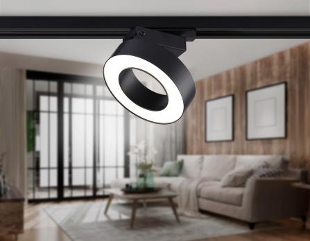 Трековый однофазный светодиодный светильник GL6868 BK черный LED 15W 4200K D115*80 Ambrella Light